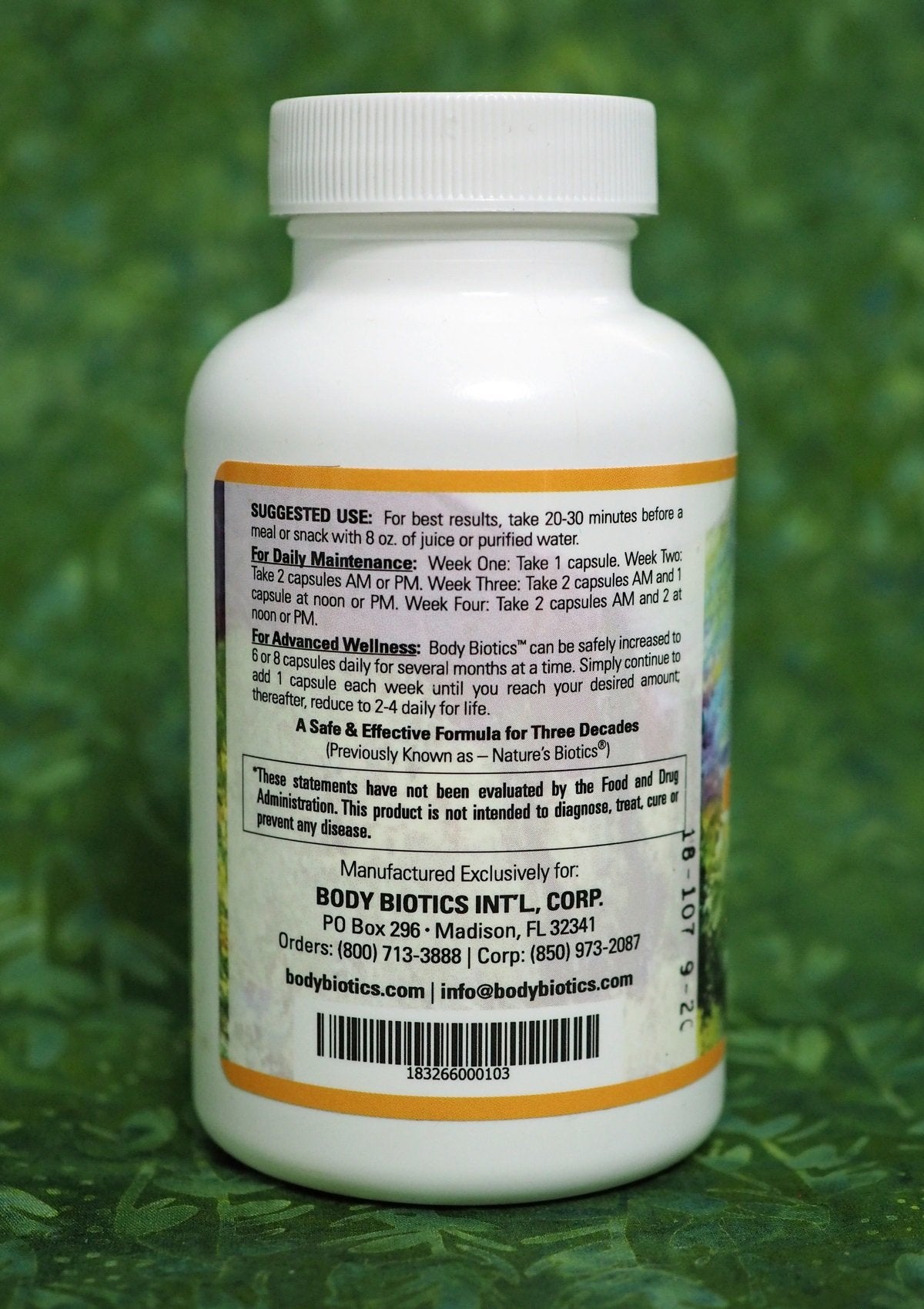 Body Biotics Soil-based Probiotic Consortia in a 90 capsule bottle