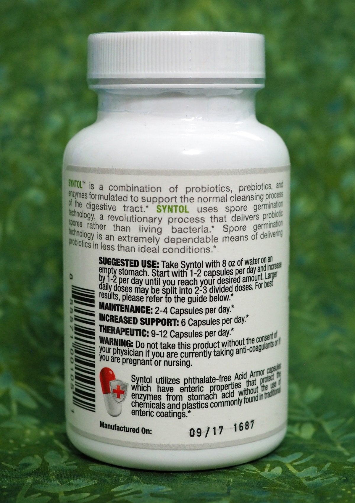 Syntol AMD, A Probiotic, Prebiotic, Enzyme Blend in a 90 Capsule Bottle